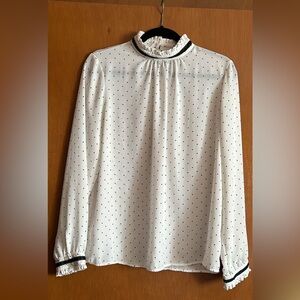 Karl Lagerfeld White Blouse with Black Dots